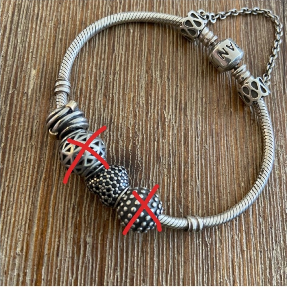 Pandora bracelet with charms